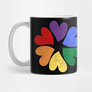 Rainbow Vintage Retro 80's Style Gay pride Mug